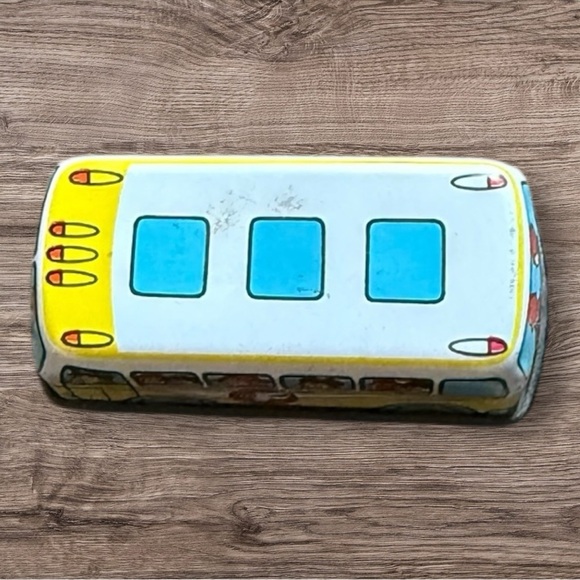 Vintage Super Mini Series Litho Tin Friction Tour Bus Toy - Japan - Picture 5 of 6